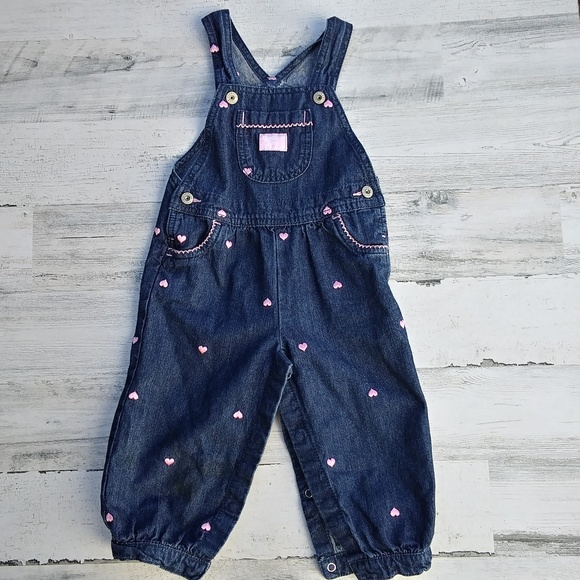 OshKosh B'gosh Other - OshKosh B'gosh Denim Overalls With Hearts